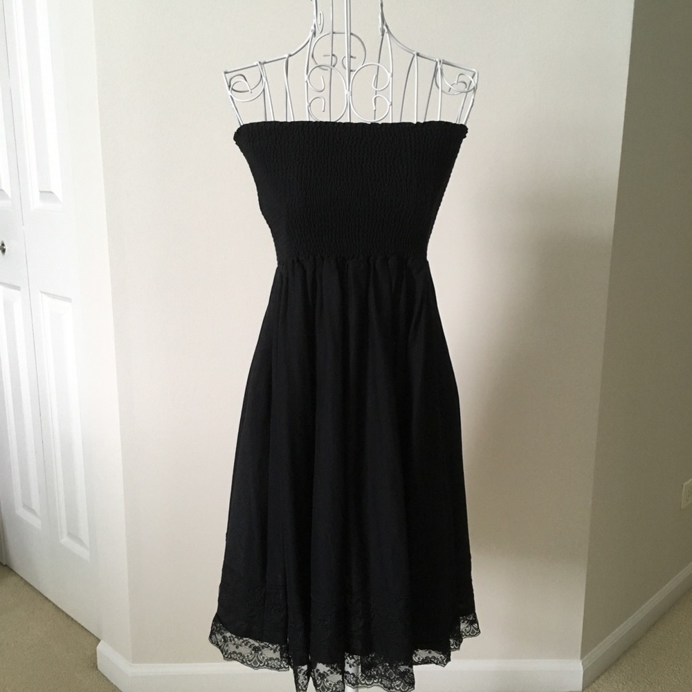 Arden B. Black Strapless Dress